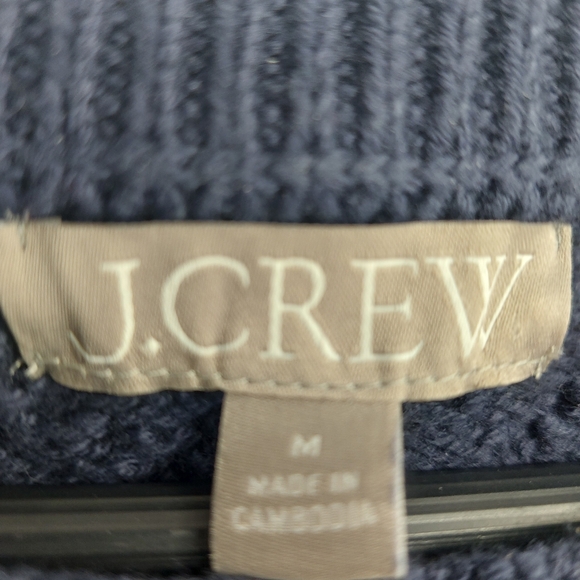 J.Crew Cable-knit puff-sleeve crewneck sweater Size Medium Cotton - Picture 9 of 9